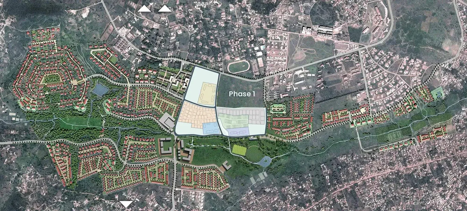 Map showing Lubowa neighborhood layout in Kampala Uganda